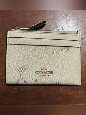 Coach star Card Case with Gold Key Ring